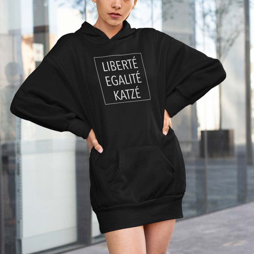 Liberte Katze | Hoodie Kleid - MegaCat