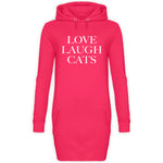 Laden Sie das Bild in den Galerie-Viewer, Love Laugh | Hoodie Kleid - MegaCat
