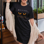 Laden Sie das Bild in den Galerie-Viewer, Bevor du fragst | T-Shirt Kleid aus Bio-Baumwolle - MegaCat
