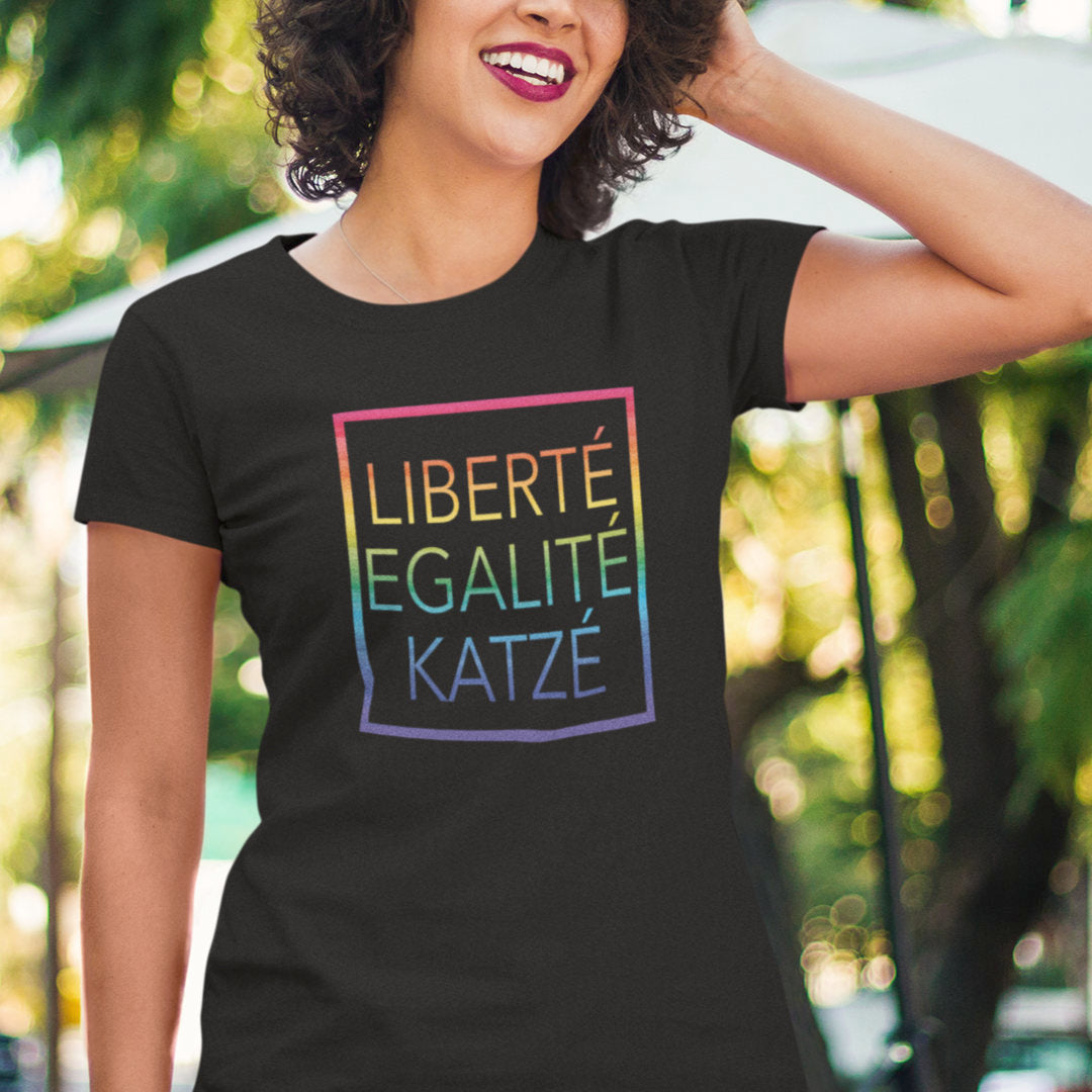 Liberte Katze Arcenciel | Unisex | T-Shirt - MegaCat