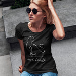 Laden Sie das Bild in den Galerie-Viewer, SimplicityCat | Damen | Bio T-Shirt - MegaCat
