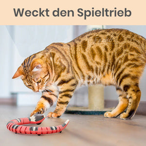 Interaktives Katzenspielzeug Schlange | Die kleine Schlange Korallie - MegaCat