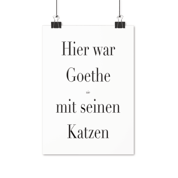 Goethe Katzen | Premium Poster - MegaCat