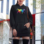 Laden Sie das Bild in den Galerie-Viewer, KaleidoCat | Hoodie Kleid - MegaCat
