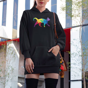 KaleidoCat | Hoodie Kleid - MegaCat