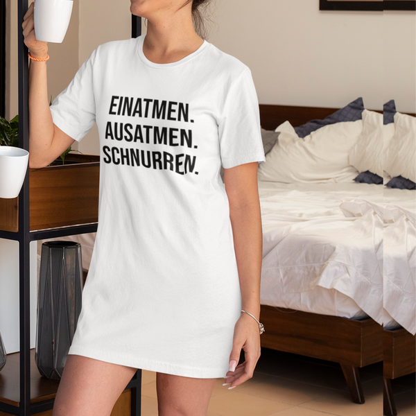 Schnurren | T-Shirt Kleid aus Bio-Baumwolle - MegaCat