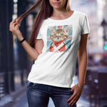 Laden Sie das Bild in den Galerie-Viewer, Union JackCat | Damen | Bio T-Shirt - MegaCat
